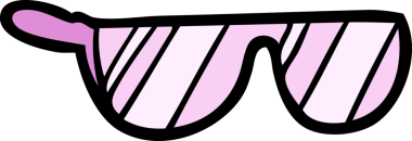 Bir insan tarafından çizilmiş havalı güneş gözlüğü.