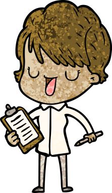 Bir insan tarafından çizilmiş bir karikatür kadın konuşuyor.