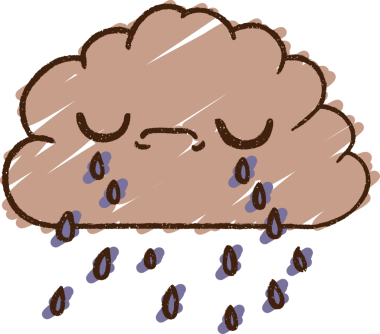 Bir insan tarafından çizilen Yağmur Bulutu Tebeşiri