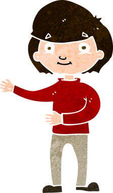 Bir insan tarafından çizilmiş mutlu bir çizgi film.