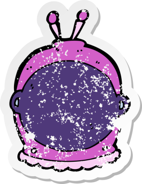 Bir insan tarafından çizilmiş karikatür uzay kaskının gerilimli yapıştırması.