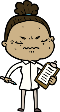 Çizgi film bir insan tarafından çizilmiş yaşlı bir kadın tarafından rahatsız edildi.