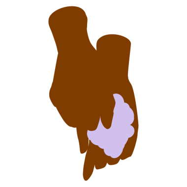 Bir insan tarafından çizilmiş eller.