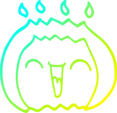 Bir insanın çizdiği gaz alevinin soğuk gradyan çizgisi.