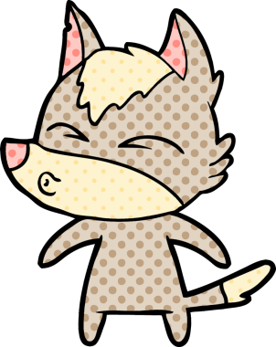 Bir insan tarafından çizilmiş bir kurt düdüğü.