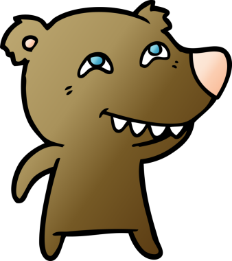 Bir insan tarafından çizilmiş bir çizgi film karakteri.