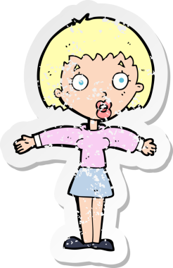 Bir insan tarafından çizilmiş bir karikatürün gerilimli çıkartması.