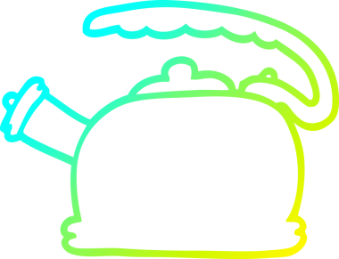 Bir insan tarafından çizilmiş soğuk gradyan çizgi film ıslık çaları.