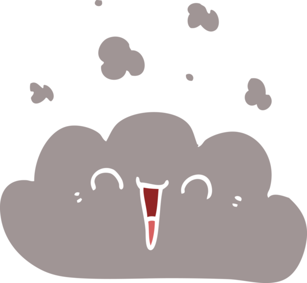 Bir insan tarafından çizilmiş karalama duman bulutu