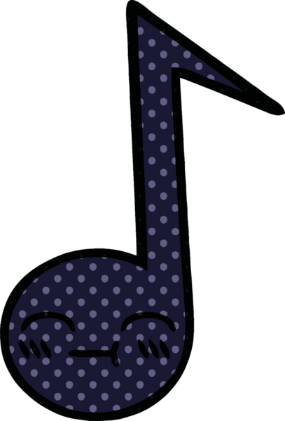 Bir insan tarafından çizilmiş bir notanın çizgi roman tarzı karikatürü