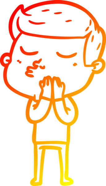 Bir insan tarafından çizilen çizgi film modelinin sıcak çizgi çizimi.