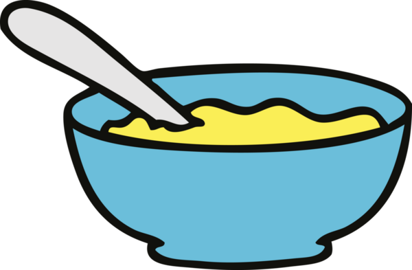 Bir insan tarafından çizilmiş garip bir çorba kasesi.