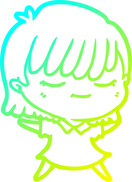 Bir insan tarafından çizilmiş bir karikatür kadın çizimi.