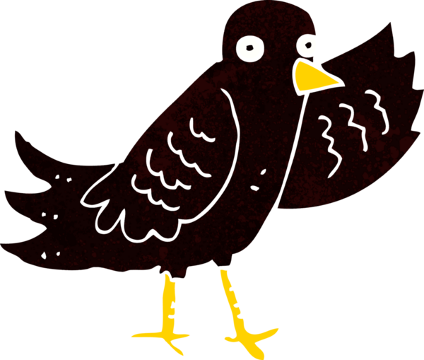 Bir insan tarafından çizilmiş çizgi film kuşları.