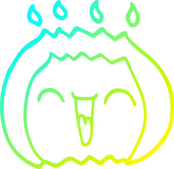 Bir insanın çizdiği gaz alevinin soğuk gradyan çizgisi.