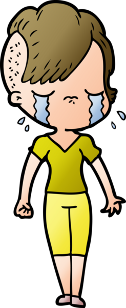 Bir insan tarafından çizilmiş ağlayan bir kız.