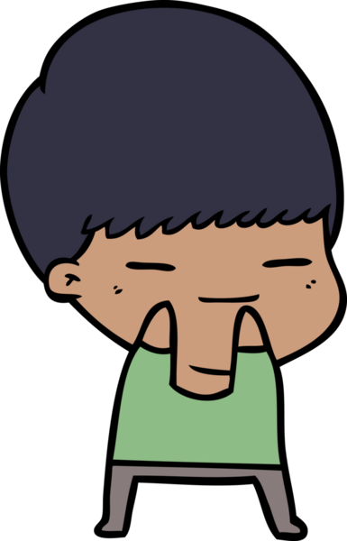 Bir insan tarafından çizilmiş kendini beğenmiş bir çocuk.