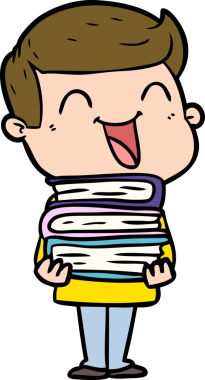 Bir insan tarafından çizilmiş gülen çizgi film adamı.