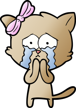 Bir insan tarafından çizilmiş çizgi film kedisi.