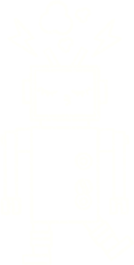 Bir insan tarafından çizilen robot tebeşiri.