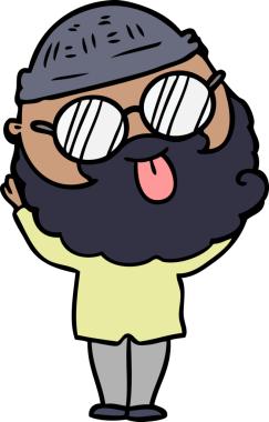 Bir insan tarafından çizilmiş sakallı bir adam.