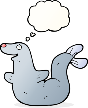 Bir insan tarafından çizilmiş düşünce baloncuklu karikatür mührü