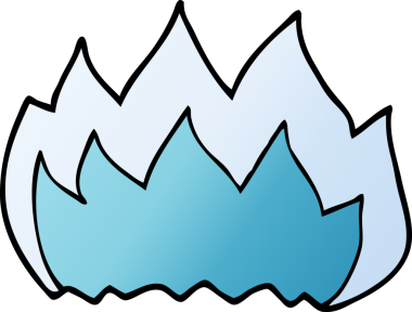 bir insan tarafından çizilmiş karikatür gaz alevi