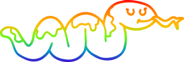 gökkuşağı gradyan çizgi çizimi bir insan tarafından çizilmiş bir çizgi yılan