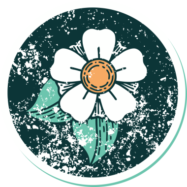 Bir insan tarafından çizilmiş bir çiçeğin sembolik dövmesi.