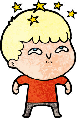 çizgi film bir insan tarafından çizilmiş hayret verici çocuk.