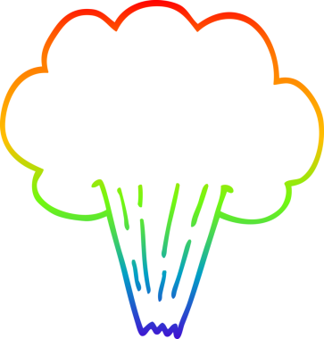 Bir insan tarafından çizilmiş gökkuşağı gradyanı çizimi