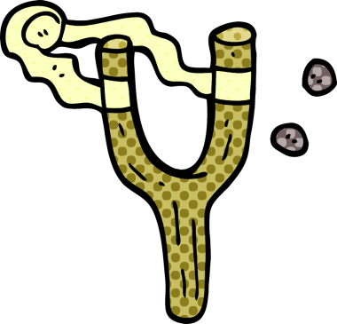 Bir insan tarafından çizilmiş karalama mancınığı oyuncağı.