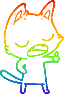gökkuşağı gradyan çizimi bir insan tarafından çizilmiş konuşan kedi çizgi filmi