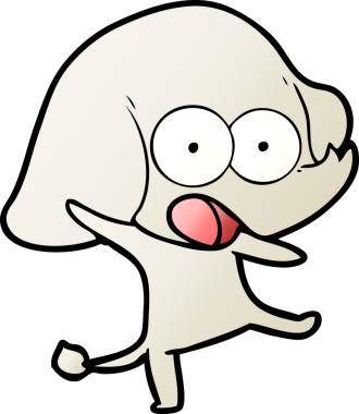 Bir insan tarafından çizilmiş şirin bir fil.