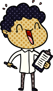 Bir insan tarafından çizilmiş mutlu bir adam.