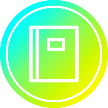 bir insan tarafından çizilmiş havalı gradyan çizgili kitap dairesel simgesine dikkat et