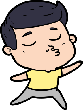 Bir insan tarafından çizilmiş karikatür mankeni adam.