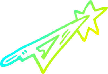 Bir insan tarafından çizilmiş bir neşterin soğuk gradyan çizgisi.