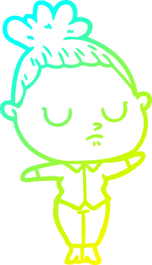 Bir insan tarafından çizilmiş soğuk bir çizgi film çizimi.