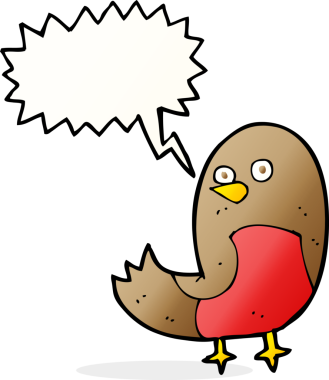 bir insan tarafından çizilmiş konuşma balonlu çizgi robin