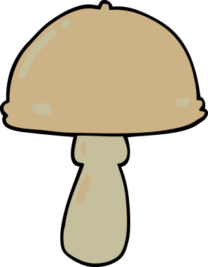 bir insan tarafından çizilmiş mantar mantarı
