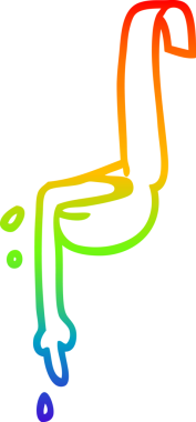 gökkuşağı gradyan çizgi çizimi bir insan tarafından çizilmiş yiyecek karikatürü