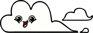 bir insan tarafından çizilmiş bir bulutun çizgi roman tarzı