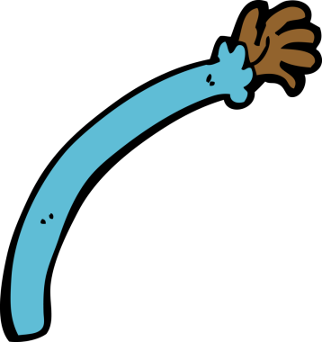 Bir insan tarafından çizilmiş çizgi film kolu