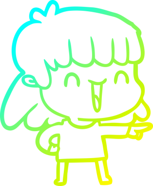 Bir insan tarafından çizilmiş bir karikatür kadın çizimi.