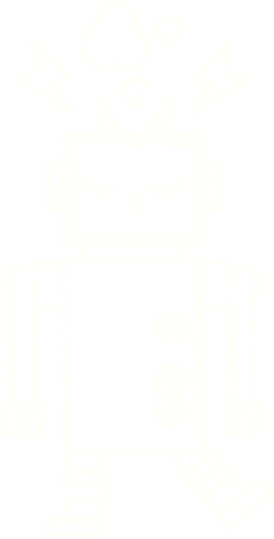 Bir insan tarafından çizilen robot tebeşiri.