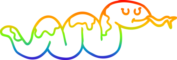 gökkuşağı gradyan çizgi çizimi bir insan tarafından çizilmiş bir çizgi yılan