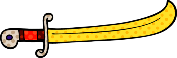 Bir insan tarafından çizilmiş mücevherli bir kılıç.