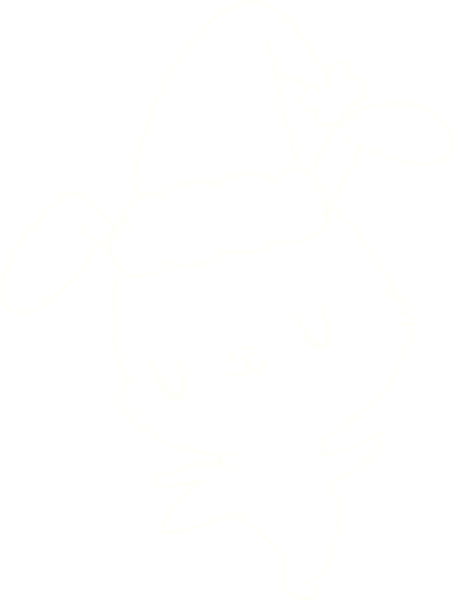 Bir insan tarafından çizilmiş Noel Tavşanı Tebeşiri