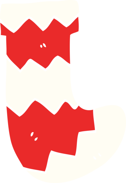 Bir insan tarafından çizilmiş karalama Noel çorabı.